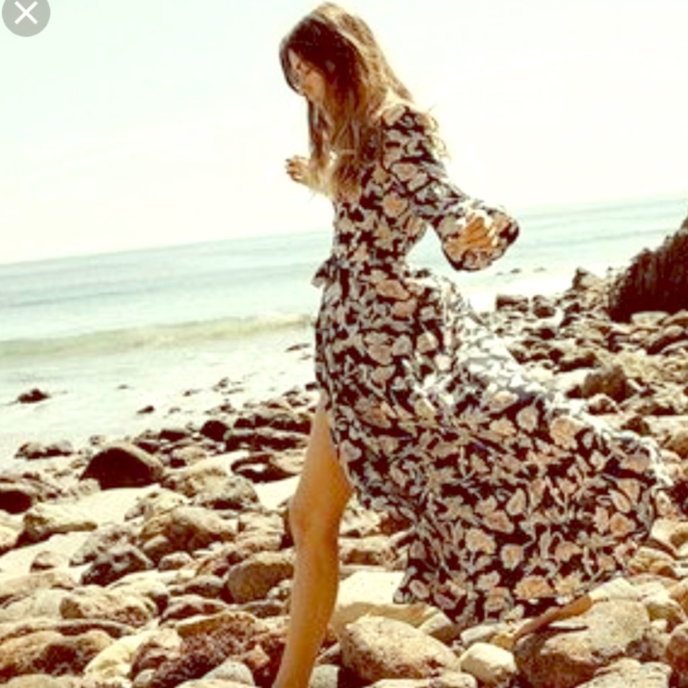 Christy Dawn Bergen Wrap Dress in navy floral